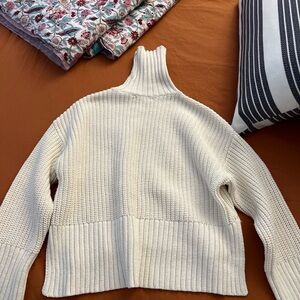 Madewell Cozy Cream Turtleneck Sweater
